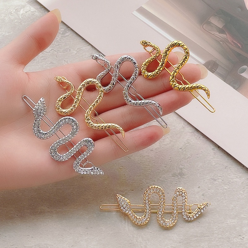 Kẹp Tóc Hình Rắn Đính Đá Thời Trang Cho Nữ