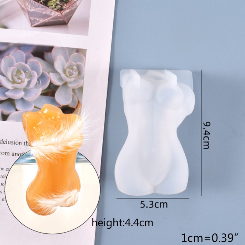 Art Body Candle Epoxy Resin Mold Human  Plaster Wax Silicone Mould