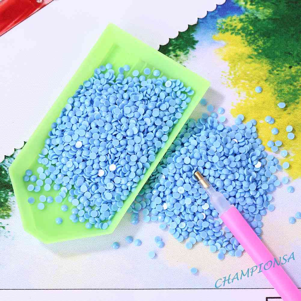 ~ Championss ~ 1 Túi Hạt Pha Lê Tròn Đính Kim Cương Giả Bằng Nhựa Resin