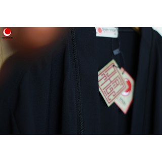ÁO YUKATA ĐEN TRƠN VIỀN THỪNG