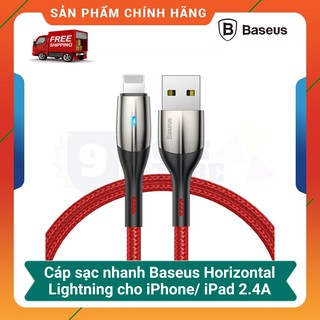 Cáp sạc tốc độ cao Baseus Horizontal Lightning dài 1m cho iPhone/ iPad 2.4A – Hãng phân phối chính thức zone95