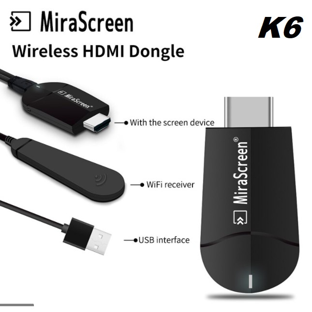 Mirascreen K6 (CHÍNH HÃNG) - thiết bị kết nối HDMI không dây