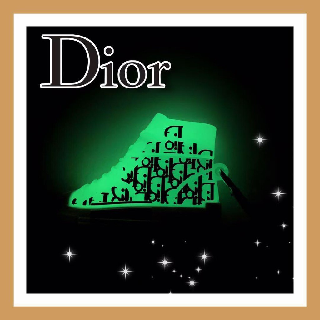 Dior DIOR Vỏ Bảo Vệ Hộp Đựng Tai Nghe Airpods Pro Hình Đôi Giày Màu Dạ Quang Độc Đáo