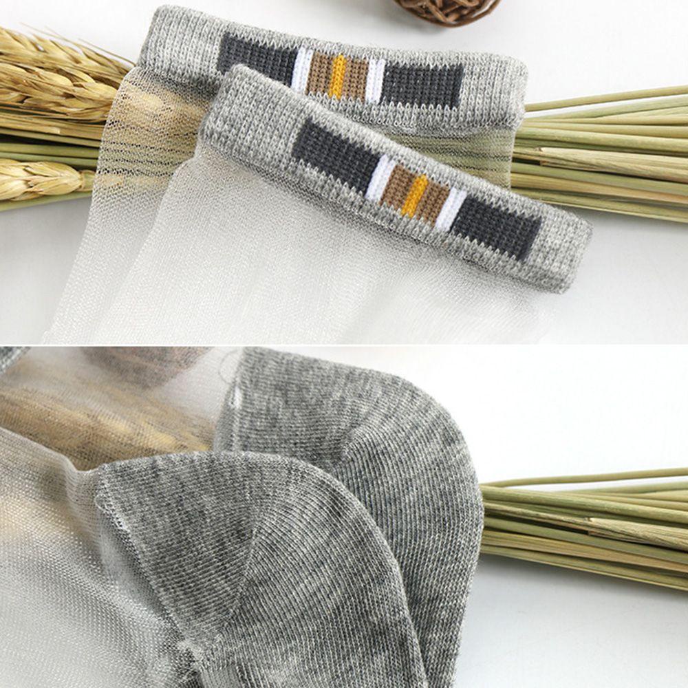 MIQUEL Tất Cotton Lụa Trong Suốt Chống Trượt Thời Trang Mùa Hè Dành Cho Nam