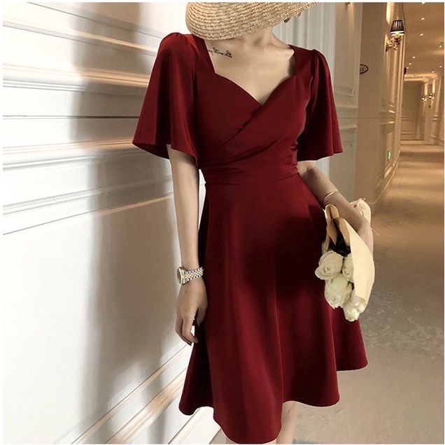 Đầm nhung nữ thiết kế tay lỡ Bigsize DABS36 Dành cho các nàng mũm mĩm 55-95kg