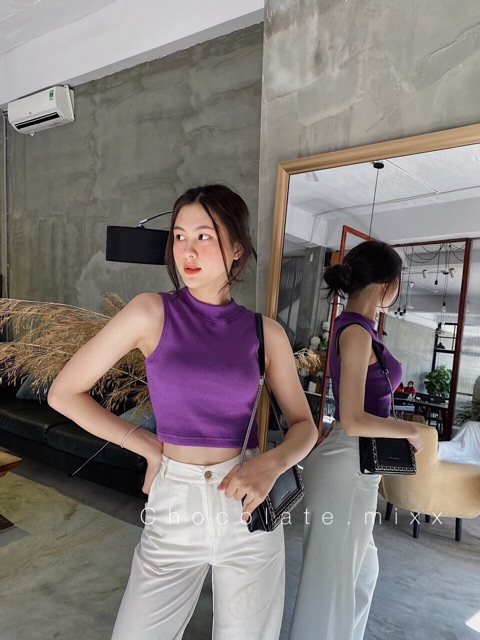 💖𝐁𝐞𝐬𝐭 𝐒𝐞𝐥𝐥𝐞𝐫🔥 ÁO CỔ LỌ SÁT NÁCH 🌟 Honey Croptop 🌟