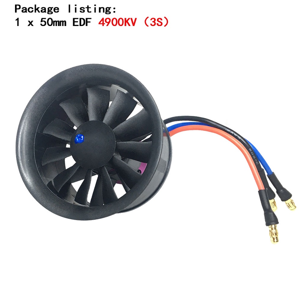 Quạt 50mm 64mm 70mm 90mm 11/12-Blades EDF ESC 50A Cho Máy Bay E-flite Viper RC