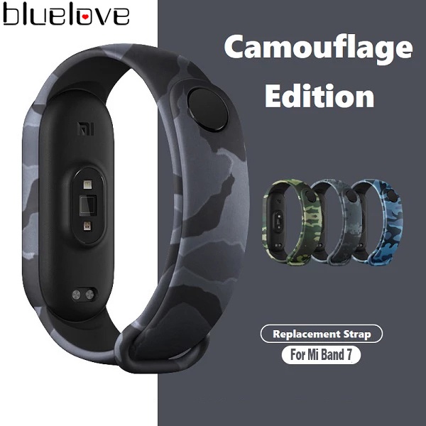 Dây Đeo Tay Thay Thế Bằng Silicone Mềm Chống Nước Họa Tiết Rằn Ri Cho Xiaomi Mi Band 7