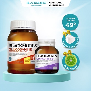 Combo Viên uống Bổ Não Ginkgoforte Blackmores 80 viên Và Viên Bổ Xương Khớp Glucosamine 1500mg Blackmores 150 viên