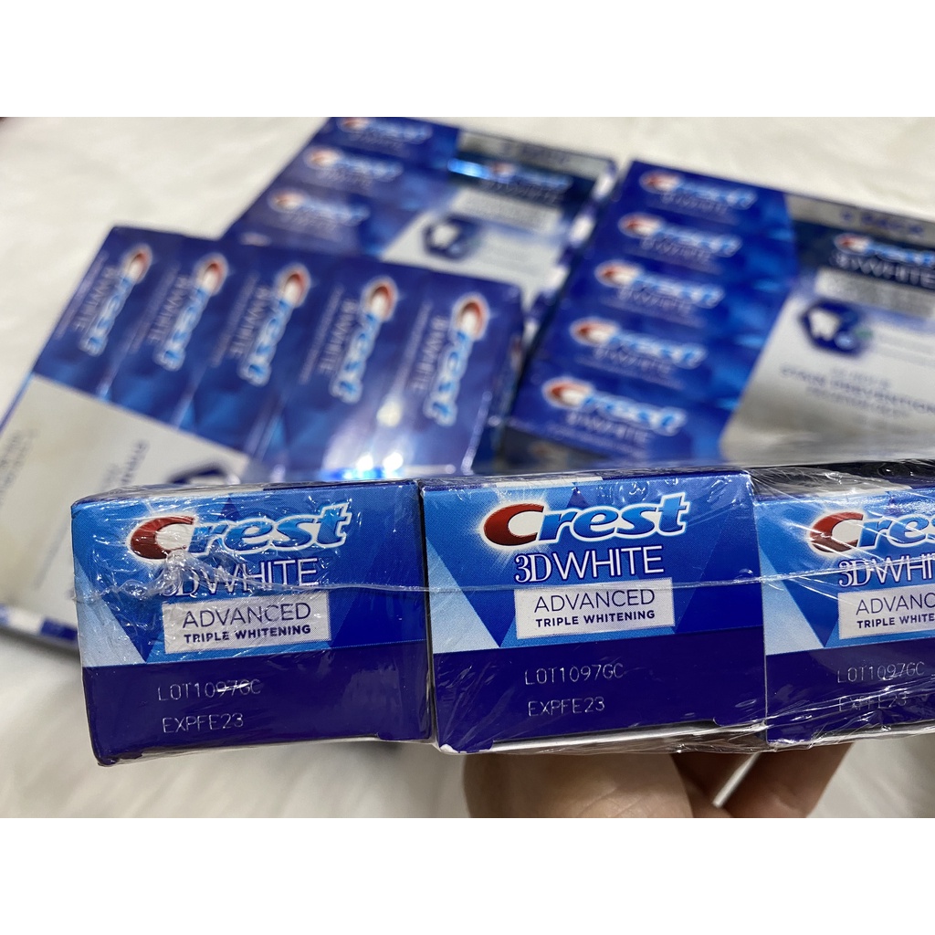 [HÀNG MỸ] KEM ĐÁNH RĂNG  Crest 3D White Advanced Whitening 158g Của Mỹ