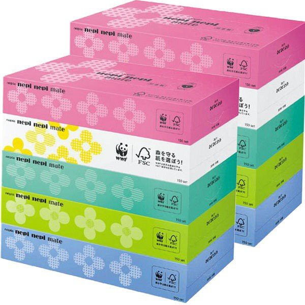 Set 5 hộp giấy ăn nepia hình hoa Hàng Nội Địa Nhật