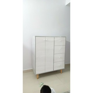 A43 Tủ gỗ đa năng Có nhiều ngăn kéo hiện đại, phù hợp với phòng khách, phòng ngủ, tủ em bé