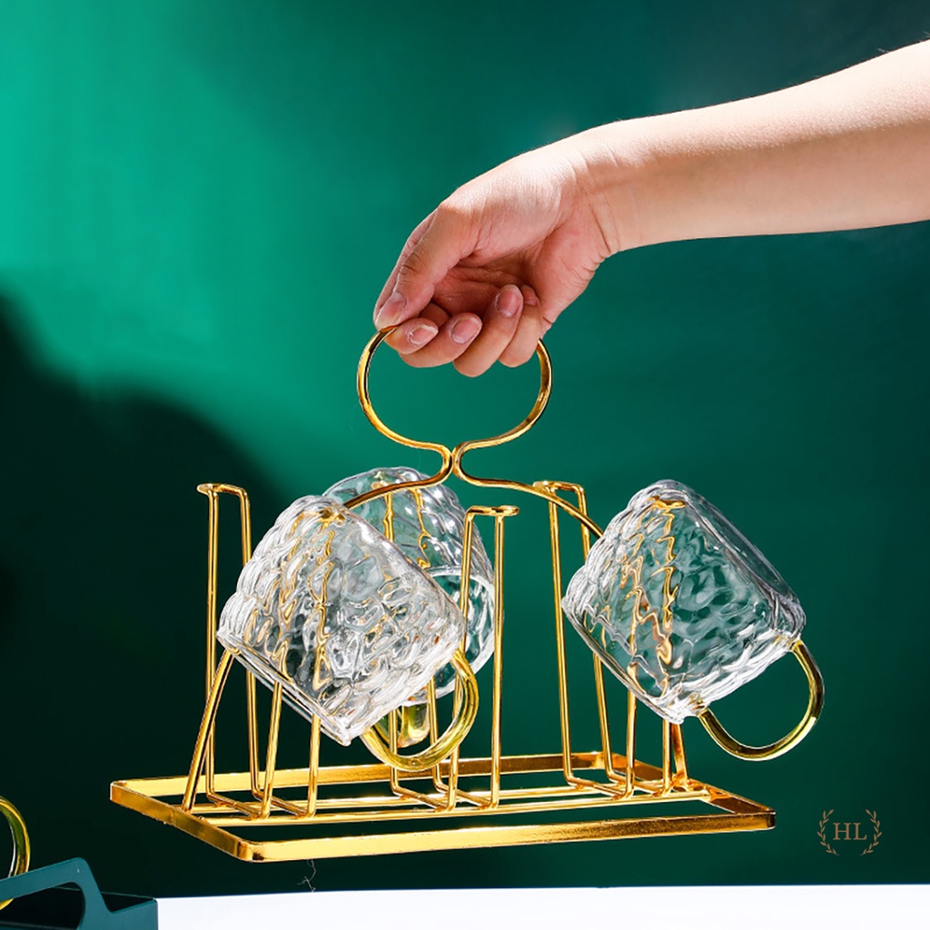 BỘ BÌNH CỐC THỦY TINH VÂN SÒ | BỘ LY CHỊU NHIỆT DECOR DẬP NỔI VÂN QUẢ NA | Thủy tinh boroslicate đun trực tiếp 2023