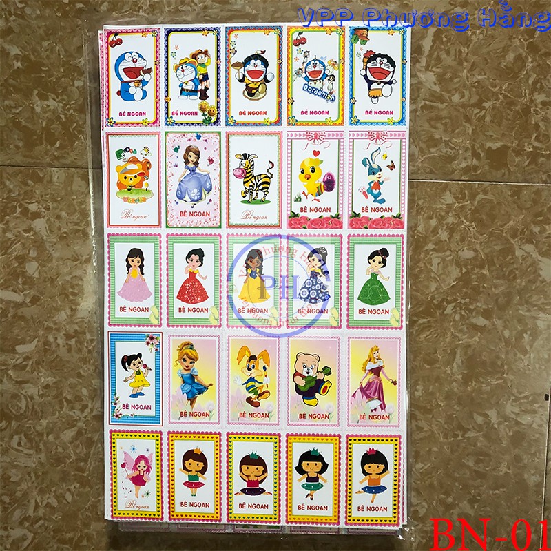 Phiếu bé ngoan decal ( có dính )