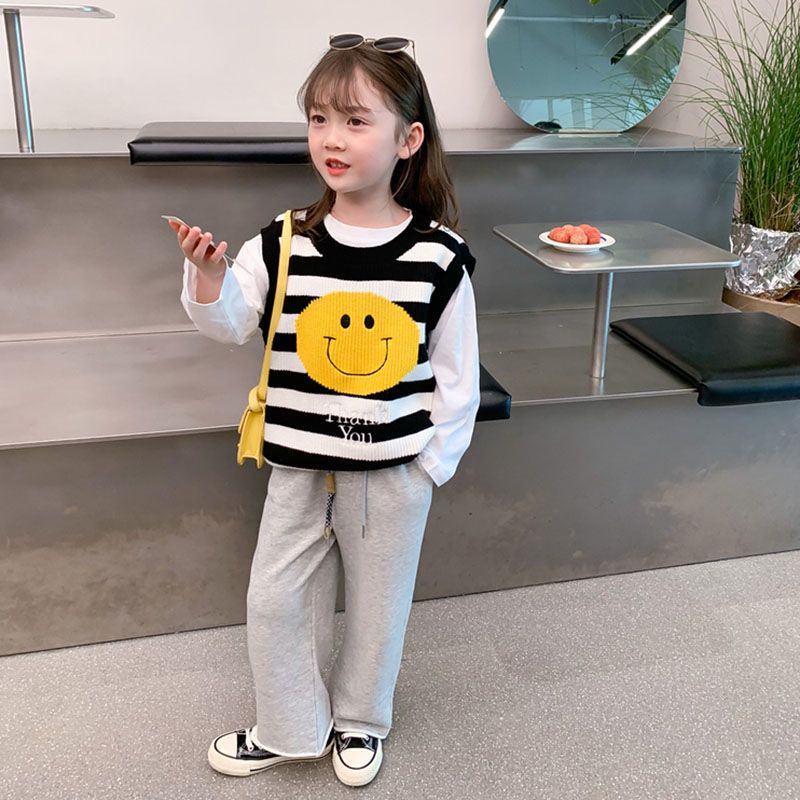 [Hàng Mới Về] Quần Jean Ống Rộng Mỏng Thời Trang Xuân Thu Dễ Phối Đồ Cho Bé Gái