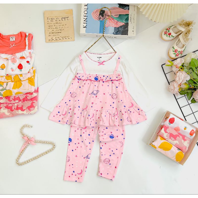 🎀10-22kg🎀 Bộ thu đông dáng babydoll giả yếm bé gái chất bozip Sài Gòn