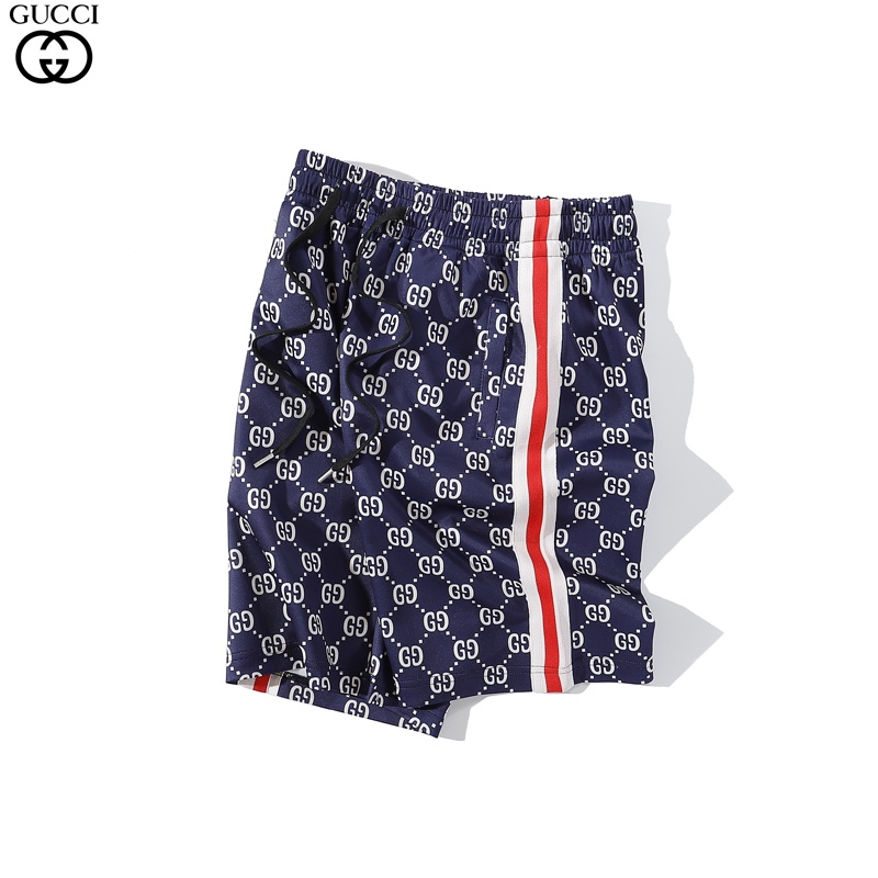 Quần Short Dây Rút In Biểu Tượng G Đôi Phong Cách GUCCI Cổ Điển Thoáng Khí Thoải Mái Hợp Thời Trang
