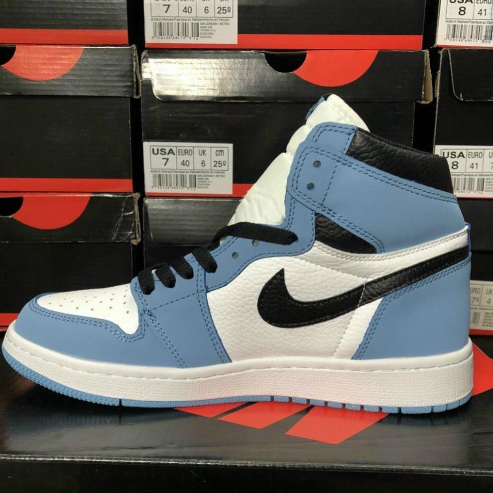 Giày Jordan 1 High University Blue [FULL BOX] Giày Thể Thao Jordan Xanh Móc Đen, Giày JD1 Cổ Cao Cao Nam Nữ Hot 2021 | BigBuy360 - bigbuy360.vn