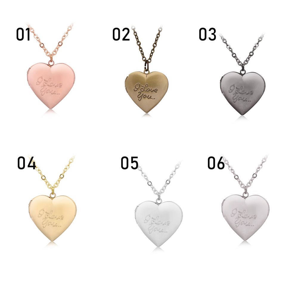 Vòng cổ Mặt Trái Tim Có Khung Ảnh Thời Trang Cho Nam Nữ