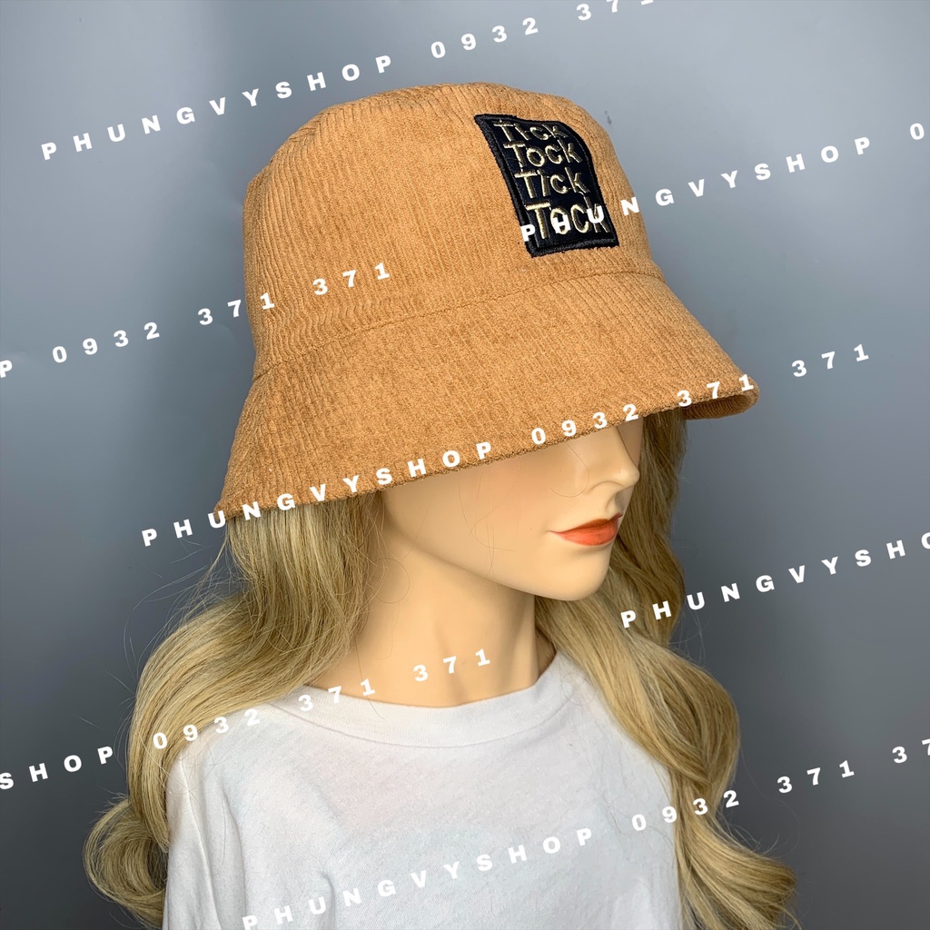 Mũ CỤP cực hot unisex nam nữ- NHUNG đũa TICKTOCK - nón sụp bucket tai bèo