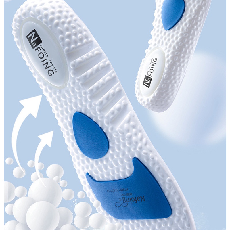 Miếng Lót Giày Thể Thao Bằng Silicone Đàn Hồi Thoáng Khí Giảm Xóc