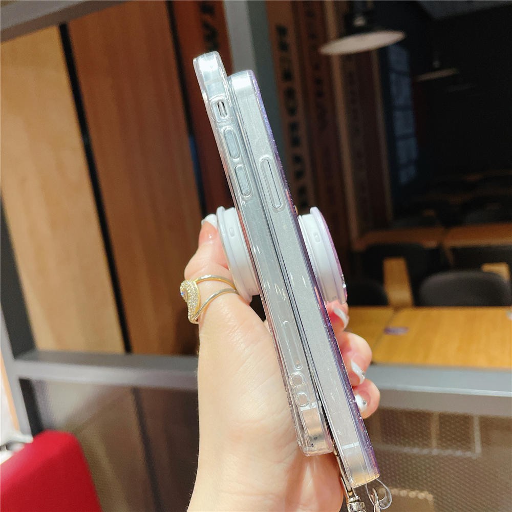 Ốp lưng kèm dây lấp lánh cho Samsung A32 A52 A72 4G 5G A02s