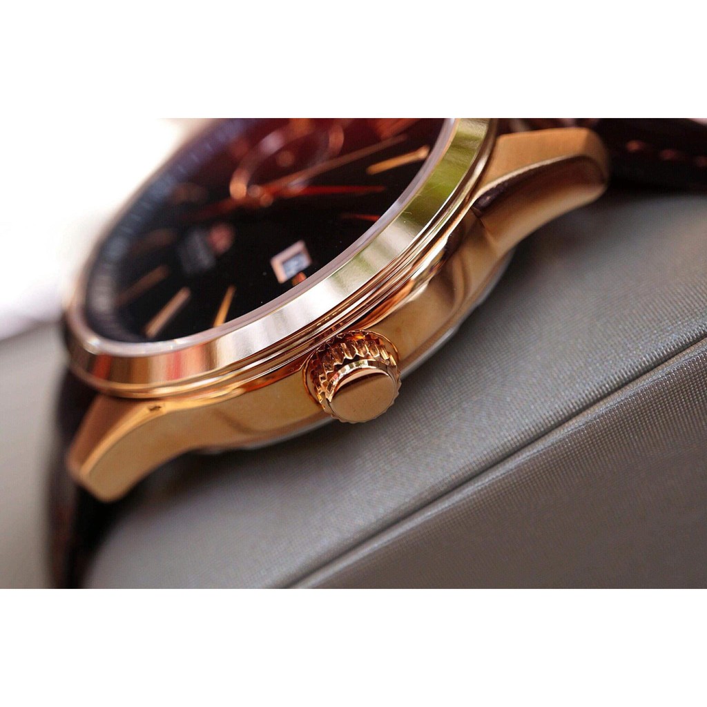 Đồng hồ nam Orient Day Date Black Rose Gold - FAL00004B0 - Máy Automatic cơ