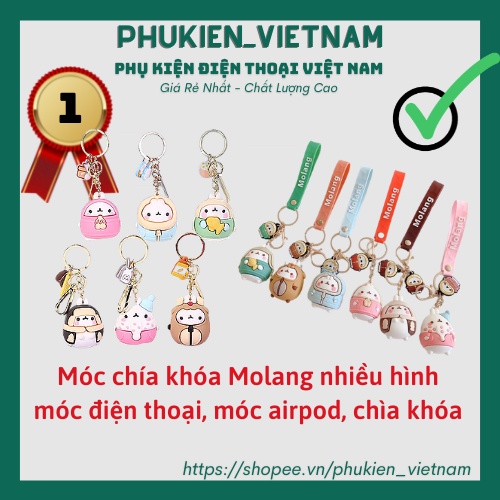 [Mã ELHA22 giảm 5% đơn 300K] Móc trang trí airpod Molang siêu xịn ✔️ cực chất ✔️ cầm chắc tay ✔️ loại xịn