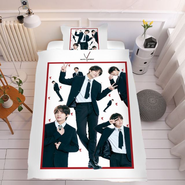 BỘ VỎ CHĂN GA GIƯỜNG GỐI BTS BT21 [ IB để đặt mẫu ]