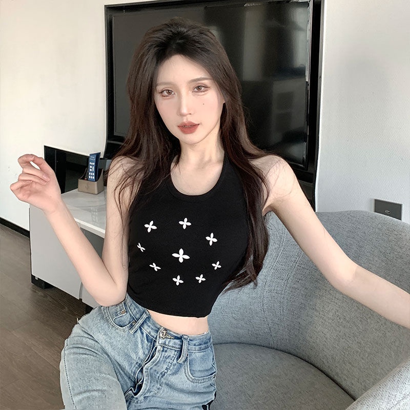 Áo Croptop Hai Dây Hở Eo Thời Trang Mùa Hè Quyến Rũ Cho Nữ