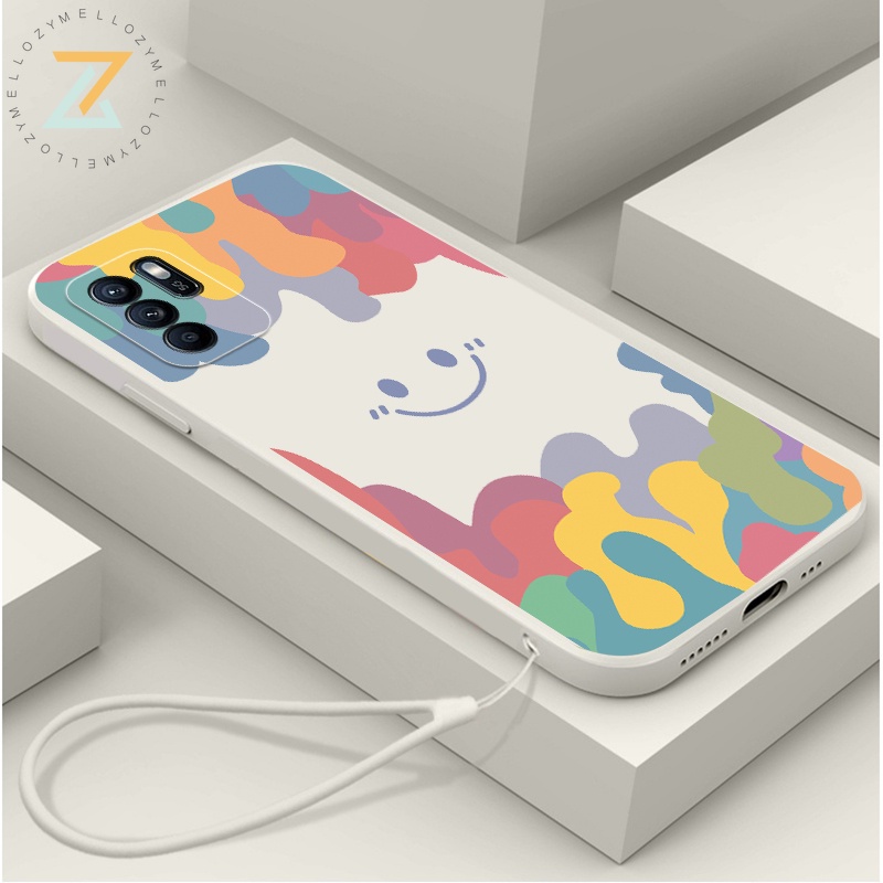 Zymello ốp lưng OPPO Reno 6Z Reno 7Z Reno 7 Reno 6 Reno 5 Reno 4 Thời trang Cầu vồng dây buộc Mẫu Vỏ điện thoại