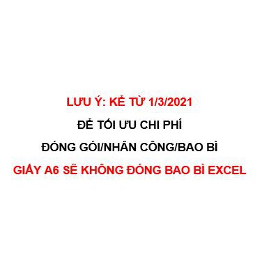 Giấy A6 ExCel/ A6 Decal tem tự dính 72GSM/200g 300g 400g (tốt hơn giấy 70gsm) In Đơn Hàng Tiết Kiệm HÀNG KHÔNG BAO BÌ