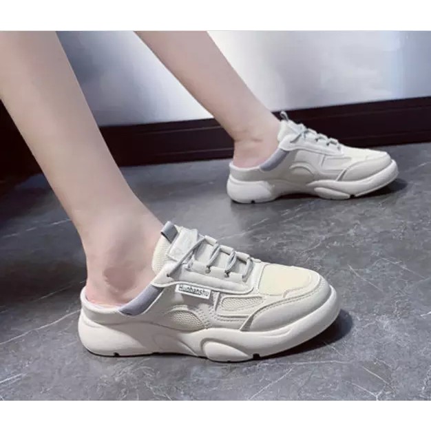 Giày Sục Thể Thao Nữ Phối Viền Màu Vạt chữ Showgo Hàng Chuẩn Đẹp_M818 Fullbox | BigBuy360 - bigbuy360.vn