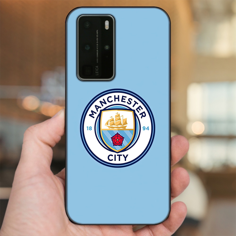 Ốp lưng Huawei P40 Pro viền đen in hình Manchester City MC