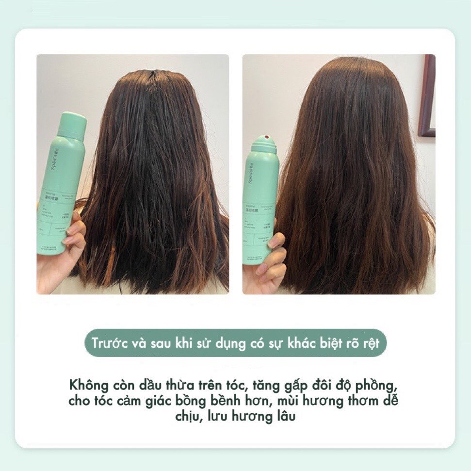 Dầu gội khô xịt gội khô SPES tóc bồng bềnh Washing Free Hair Spray Dry Shampoo hot tiktok SPES01 SPES03 SPES04