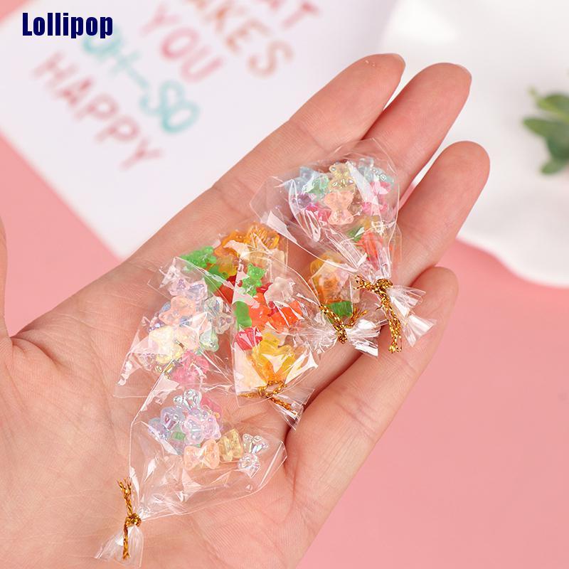 Bộ 12 kẹo đồ chơi hình gấu cho nhà búp bê tỉ lệ 1:12