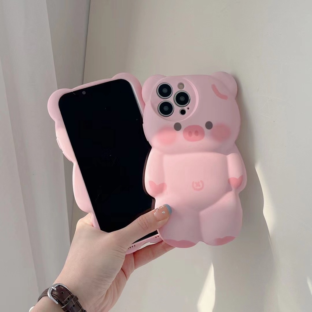 Ốp Điện Thoại Mềm Hình Heo 3D Cho Iphone 14proamx 12 pro max 11 pro max xs max xr x 13proamx plus