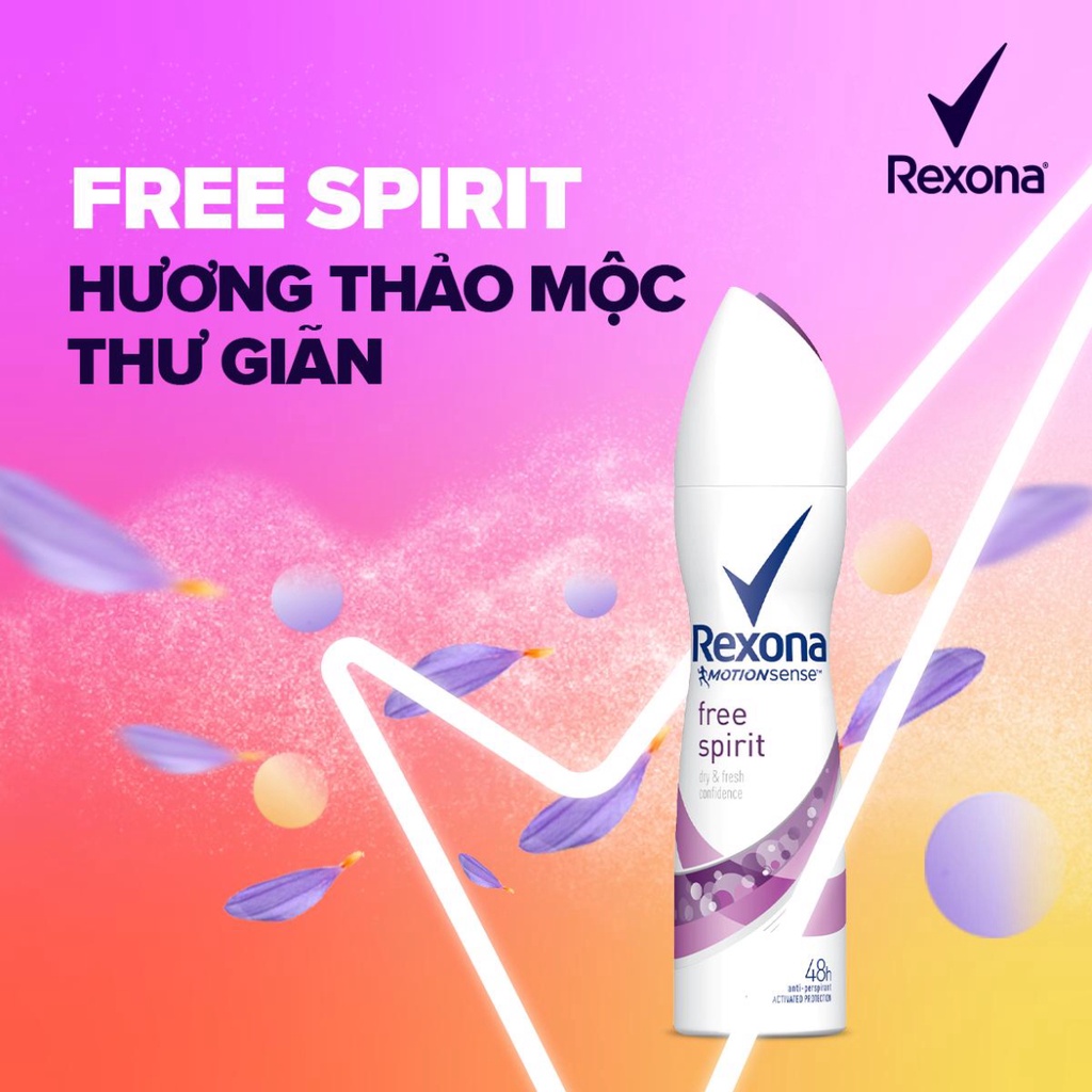 Xịt khử mùi Rexona khô thoáng tối ưu mát lạnh sảng khoái dành cho nữ, 150ml