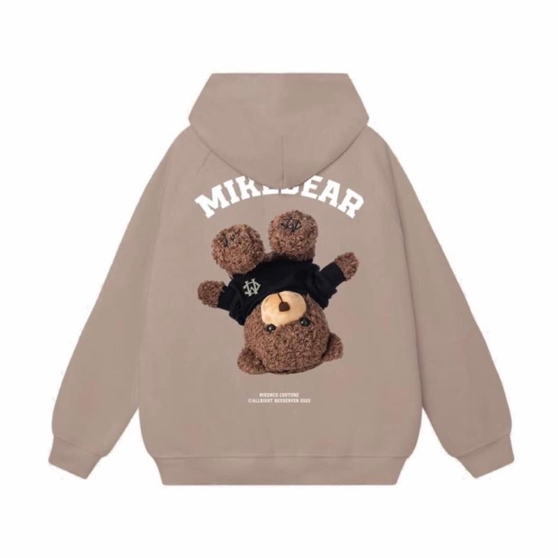[ Rẻ vô địch ] ÁO HOODIE FORM RỘNG MŨ HAI LỚP - HOT TREND GẤU MIKENBEAR
