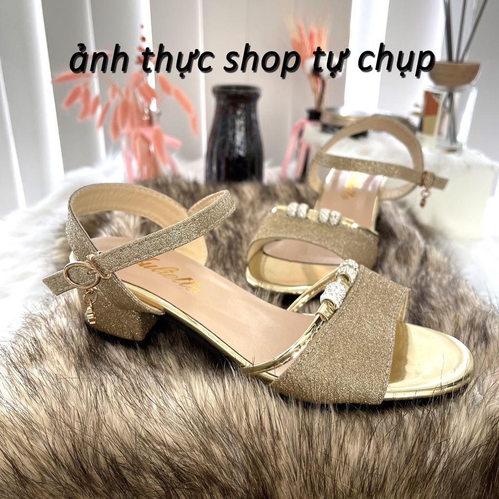 Giày cao gót, sandal Nữ cao 4cm hở ngón phối dây đầu mũi vuông phong cách hàn quốc  màu Nude dễ phối đồ 11020009
