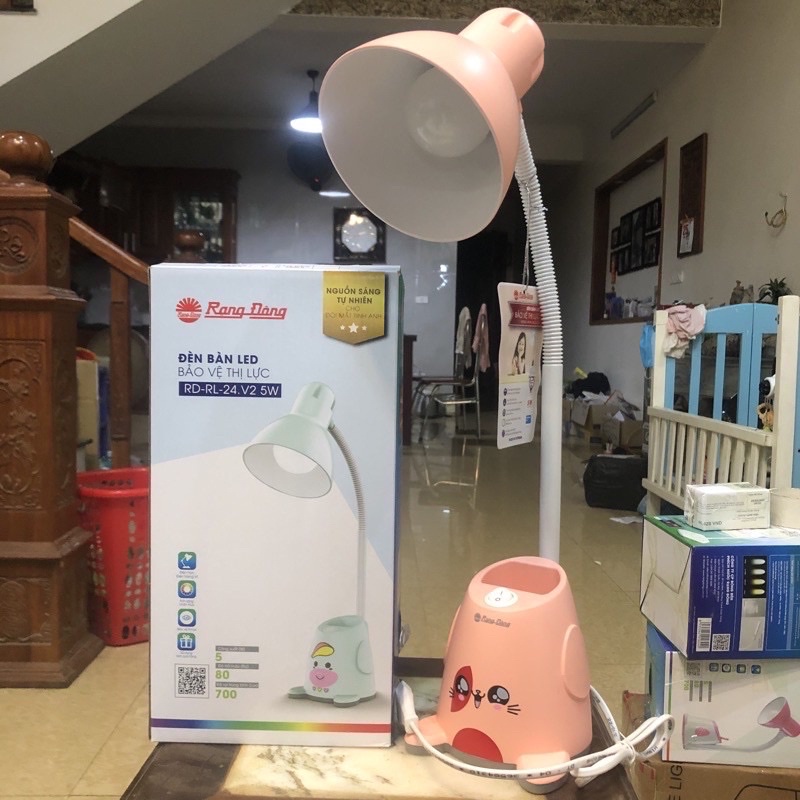 Đèn học để bàn RẠNG ĐÔNG chống cận MẪU MỚI kèm bóng LED 5W tiết kiệm điện năng, bảo vệ thị lực