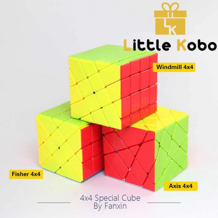 Rubik Fisher Cube 4x4 Stickerless FanXin Rubic 4x4 Biến Thể
