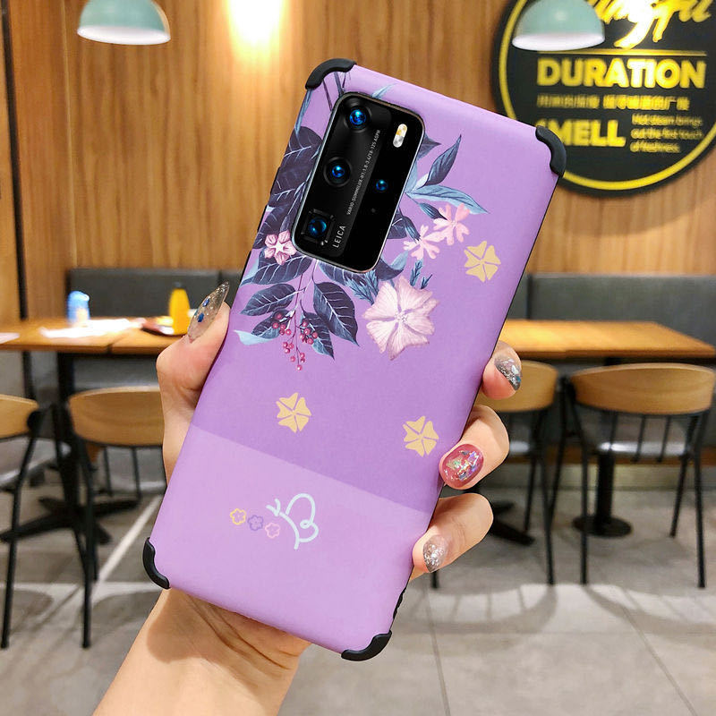 Ốp Lưng Họa Tiết Hoa Lá Tím 3c Cho Huawei Y9 Prime 2019 Y8P 2020 Y7P Y6P Y5P 2020 Nova 7i Nova 6se P20 Lite P30 Lite P40 Pro | BigBuy360 - bigbuy360.vn