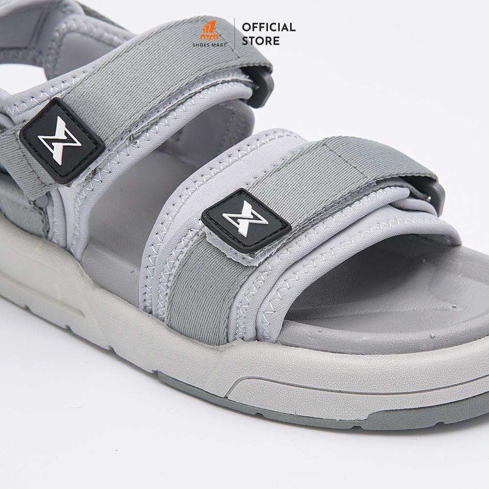 Sandal ZX Unisex Meta 2125 All Grey 2 quai bản to có đệm đế EVA 3.5cm 3 lớp chống trơn chống xẹp