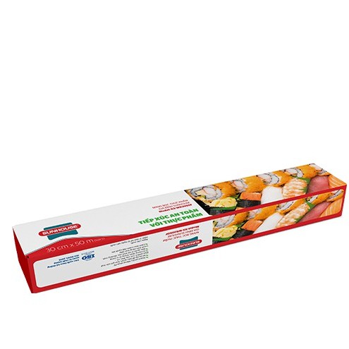 Màng bọc thực phẩm gia đình tự phân hủy SUNHOUSE KS-WR3050F - Size 30cm*50M