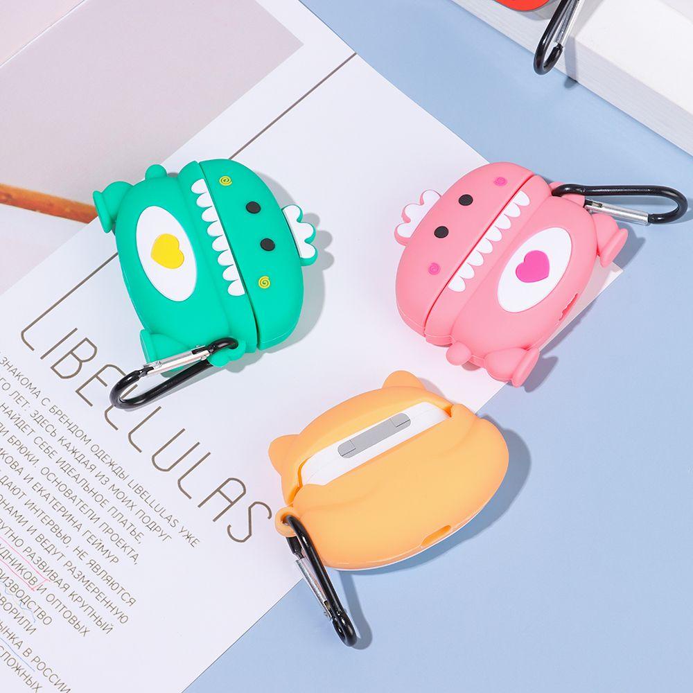 BTLIMER Vỏ Bảo Vệ Hộp Sạc Tai Nghe Bluetooth Bằng Silicon Họa Tiết Hoạt Hình Rồng