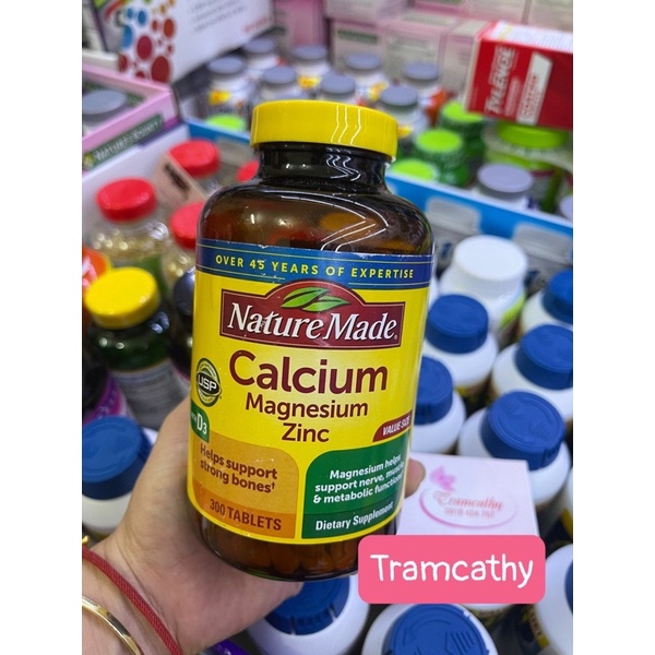 Viên uống canxi D3 Calcium Magnesium Zinc D3 Nature Made