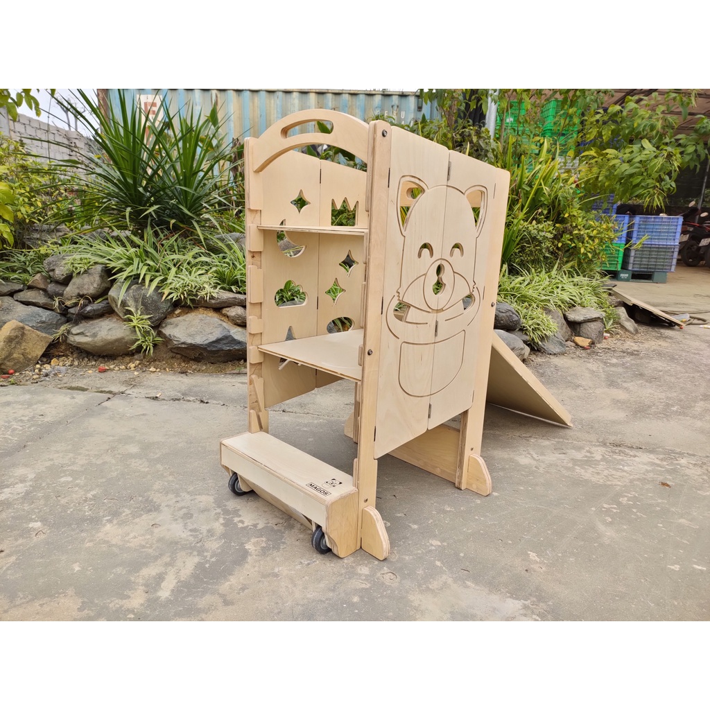 Ghế đứng học tập Montessori - learning tower - Kitchen Helper - thanh đứng học tập