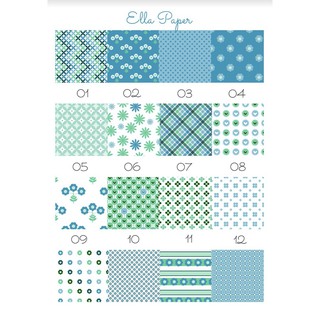 Ella - Giấy hoạ tiết trang trí thiệp, scrapbook