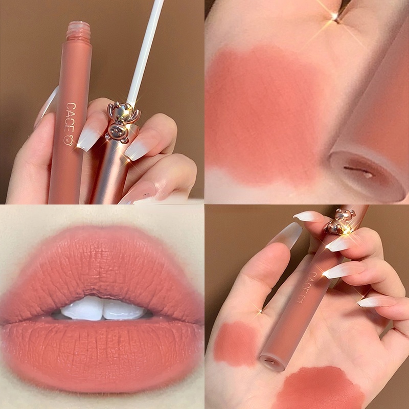 Son Kem Lì Lâu Trôi Không Thấm Nước Thiết Kế Hình Gấu Xinh Xắn